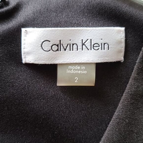 Calvin Klein Black Fit & Flare Dress Size 2 - Picture 3 of 5